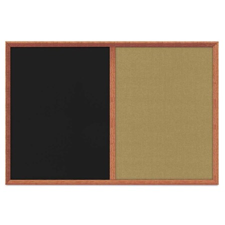 United Visual Products Enclosed Corkboard, 1 Door, 60"x36", 4" Fra, UV3424-GOLD-PUMICE UV3424-GOLD-PUMICE